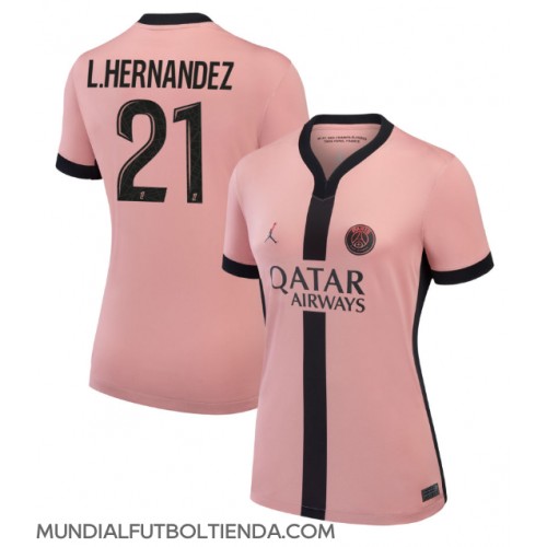 Camiseta Paris Saint-Germain Lucas Hernandez #21 Tercera Equipación Replica 2024-25 para mujer mangas cortas